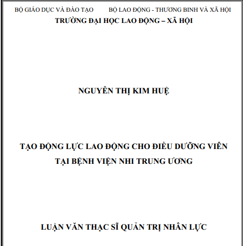 Mẫu luận văn thạc sĩ quản lý bệnh viện Nhi Trung ương Mẫu luận văn thạc sĩ quản lý bệnh viện Nhi Trung ương