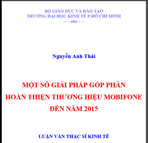 Luận văn hoàn thiện thương hiệu Luận văn hoàn thiện thương hiệu