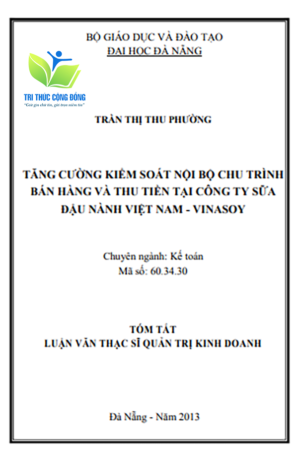 Mẫu luận văn thạc sĩ tăng cường kiểm soát nội bộ Mẫu luận văn thạc sĩ tăng cường kiểm soát nội bộ