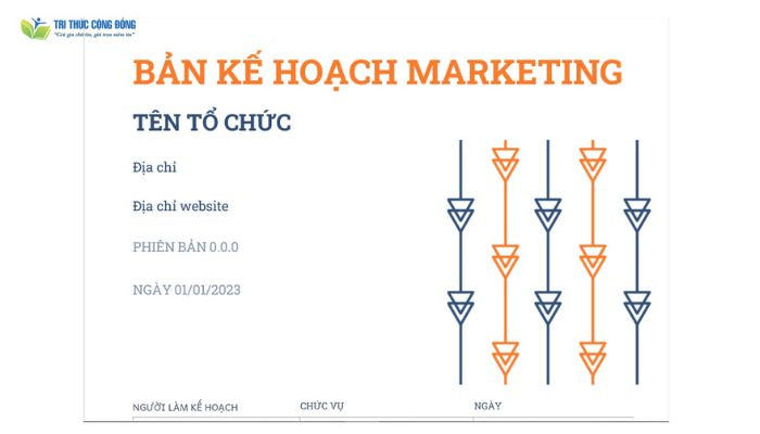 Bản kế hoạch marketing mẫu cho tổ chức phi lợi nhuận Bản kế hoạch marketing mẫu cho tổ chức phi lợi nhuận