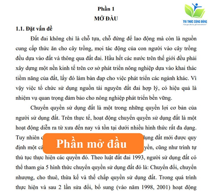 Phần mở đầu Phần mở đầu