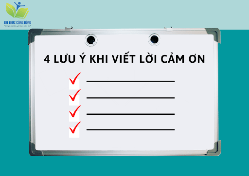4 lưu ý khi viết lời cảm ơn