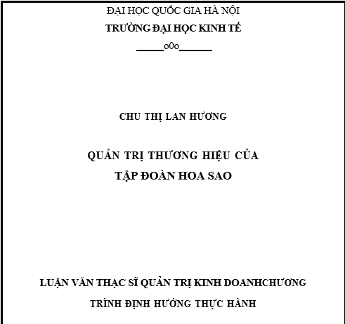 Mẫu luận văn quản trị thương hiệu về tập đoàn Mẫu luận văn quản trị thương hiệu về tập đoàn