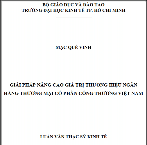 Luận văn về giá trị thương hiệu Luận văn về giá trị thương hiệu