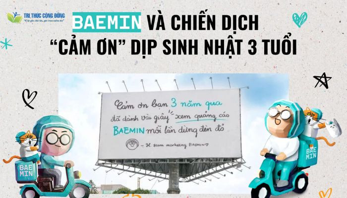 Chiến dịch “Cảm ơn” nhân dịp sinh nhật 3 tuổi của Baemin Chiến dịch “Cảm ơn” nhân dịp sinh nhật 3 tuổi của Baemin
