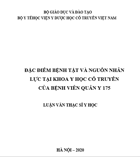 Luận văn thạc sĩ quản lý bệnh viện quân y Luận văn thạc sĩ quản lý bệnh viện quân y