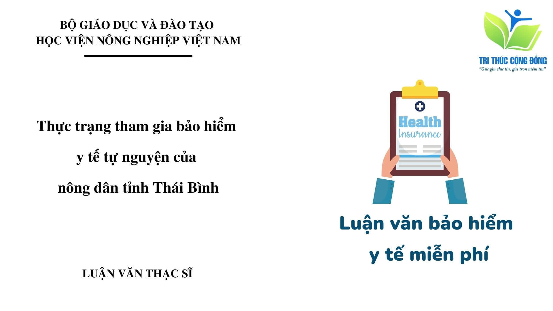 Luận văn bảo hiểm y tế miễn phí Luận văn bảo hiểm y tế miễn phí