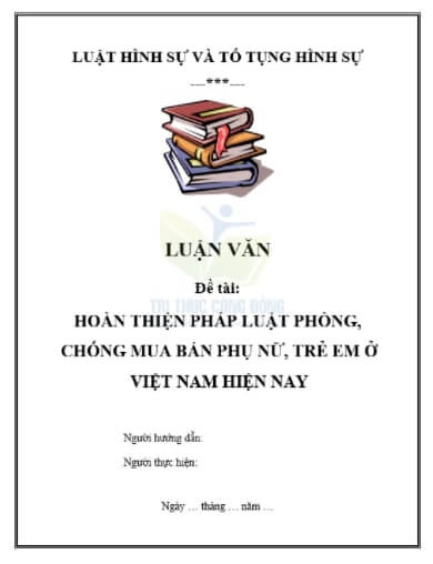Bìa luận văn Luật hình sự