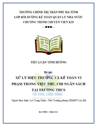 Bìa tình huống ngạch kế toán viên trường học Bìa tình huống ngạch kế toán viên trường học