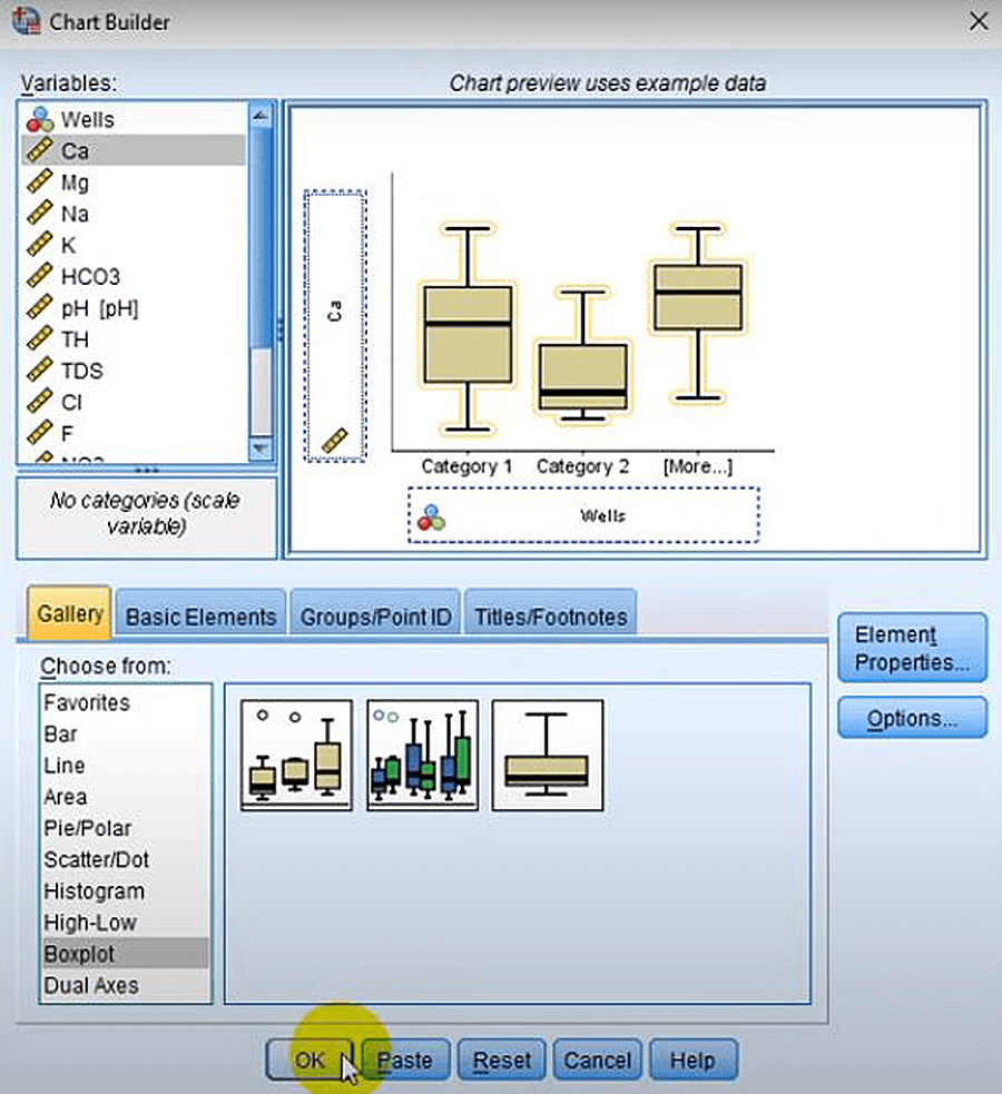 Chọn OK để tạo biểu đồ