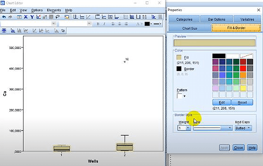 Hộp thoại Chart Editor