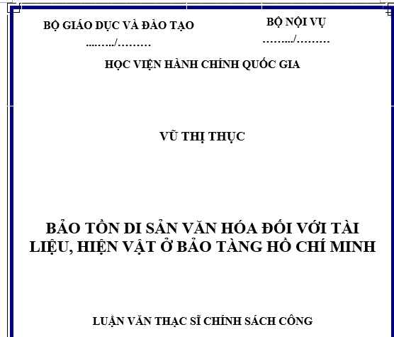 Chủ đề về chính sách bảo tồn Chủ đề về chính sách bảo tồn