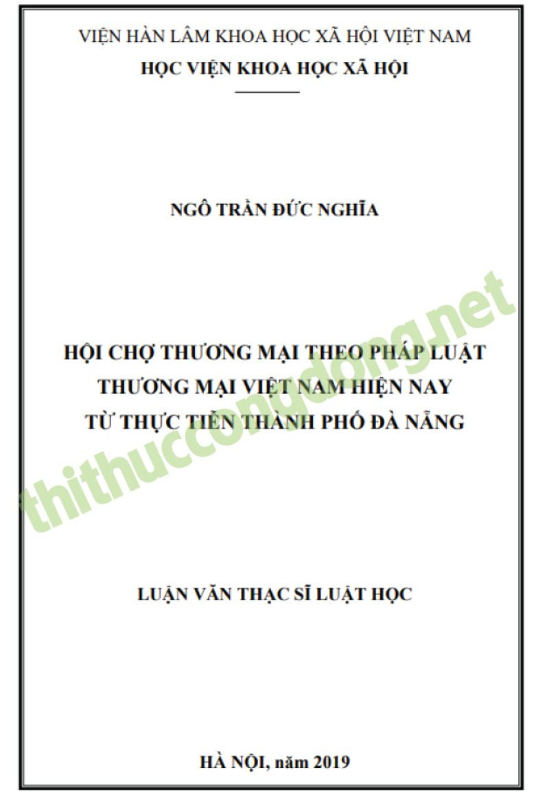 Hội chợ thương mại theo pháp luật thương mại Việt Nam Hội chợ thương mại theo pháp luật thương mại Việt Nam