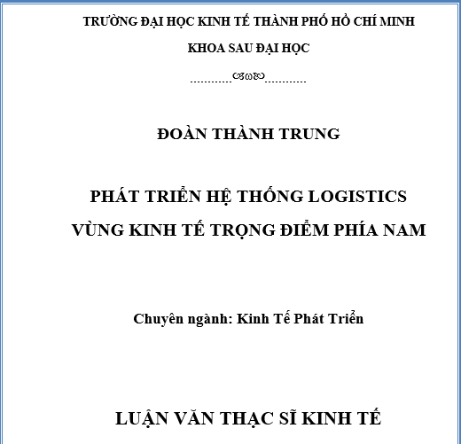Kho luận văn thạc sĩ về logistics Kho luận văn thạc sĩ về logistics