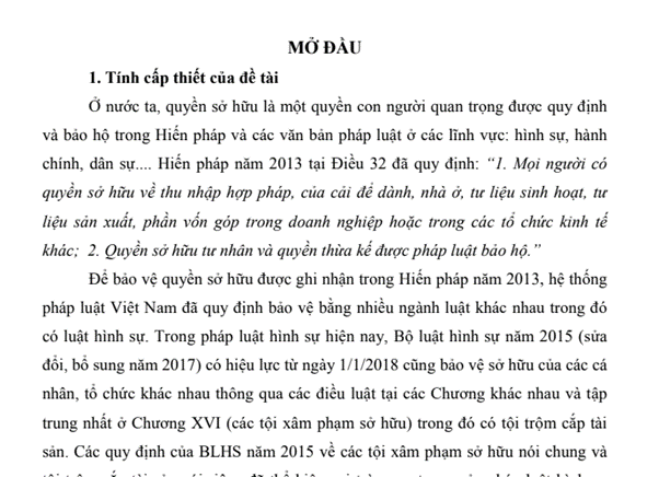 Lời mở đầu luận văn thạc sĩ luật Lời mở đầu luận văn thạc sĩ luật