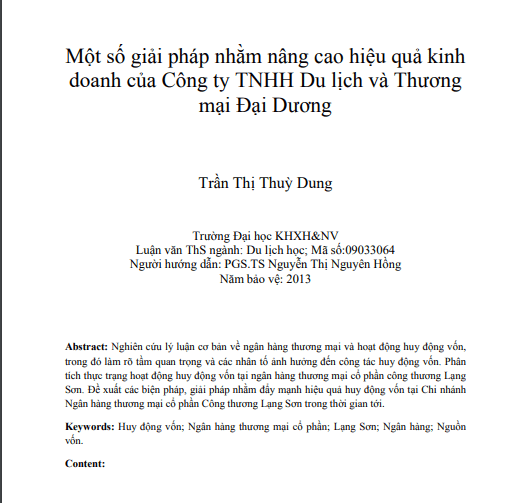 Luận văn chuyên ngành kinh doanh quốc tế về giải pháp Luận văn chuyên ngành kinh doanh quốc tế về giải pháp