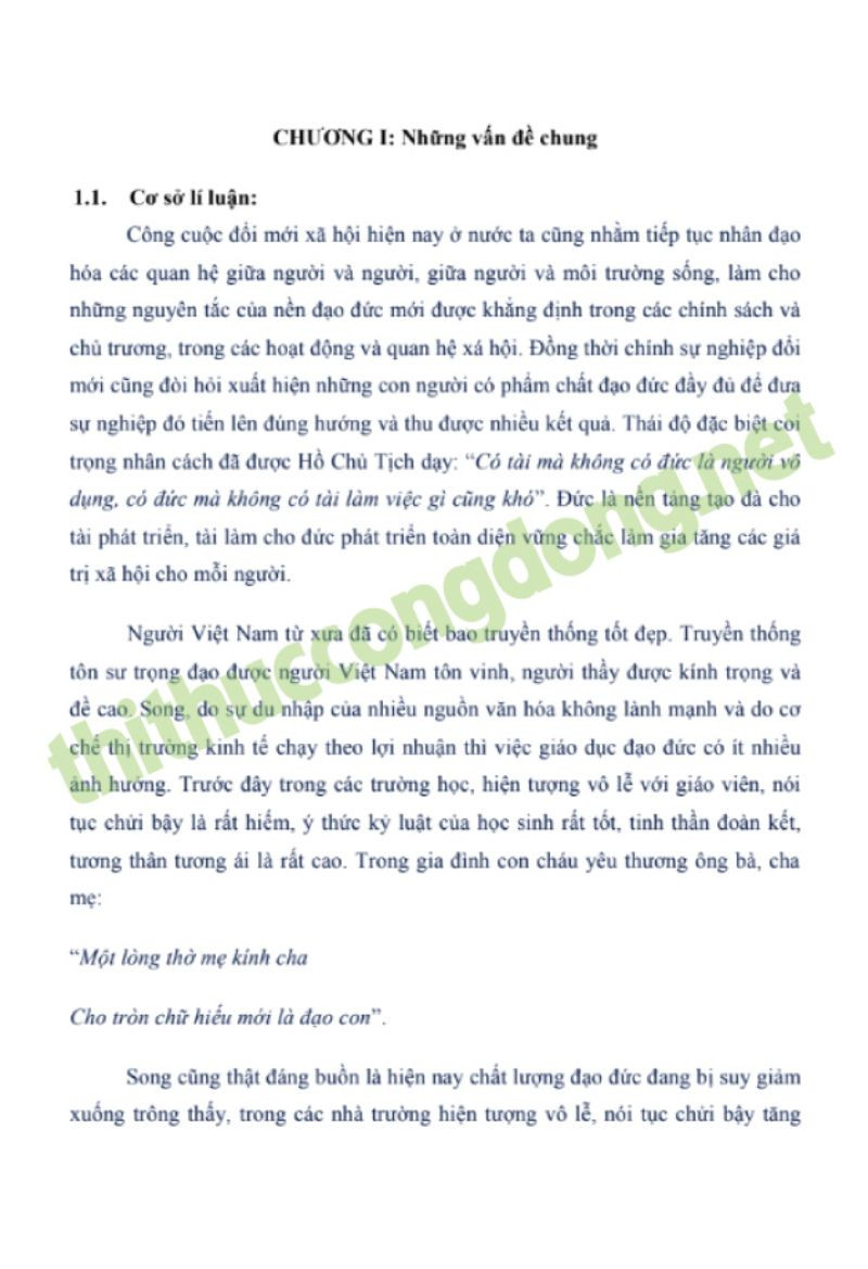 Luận văn đề tài giáo dục học sinh cá biệt về việc giáo dục đạo đức Luận văn đề tài giáo dục học sinh cá biệt về việc giáo dục đạo đức
