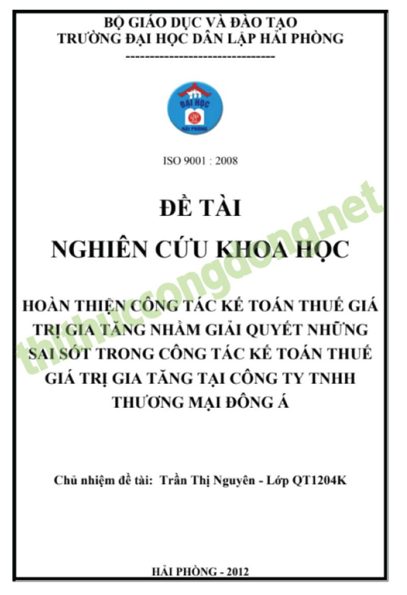 Luận văn kế toán thuế giá trị gia tăng Luận văn kế toán thuế giá trị gia tăng