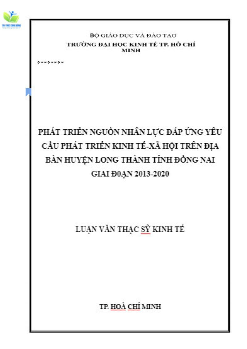 Mẫu luận văn về kinh tế phát triển huyện Mẫu luận văn về kinh tế phát triển huyện