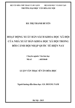 Luận văn kinh tế quốc tế trong hoạt động xuất bản sách Luận văn kinh tế quốc tế trong hoạt động xuất bản sách