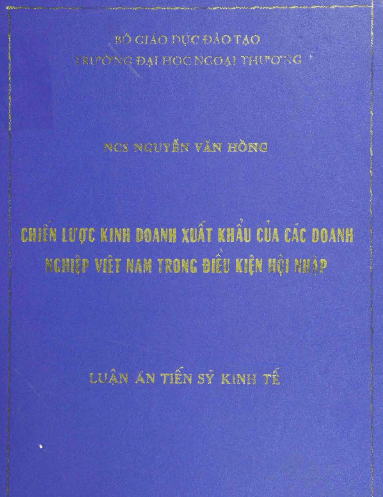 Luận văn kinh tế quốc tế về chiến lược kinh doanh Luận văn kinh tế quốc tế về chiến lược kinh doanh