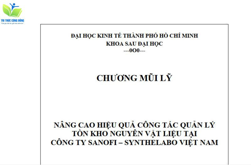 Luận văn nâng cao hiệu quả hàng tồn kho Luận văn nâng cao hiệu quả hàng tồn kho