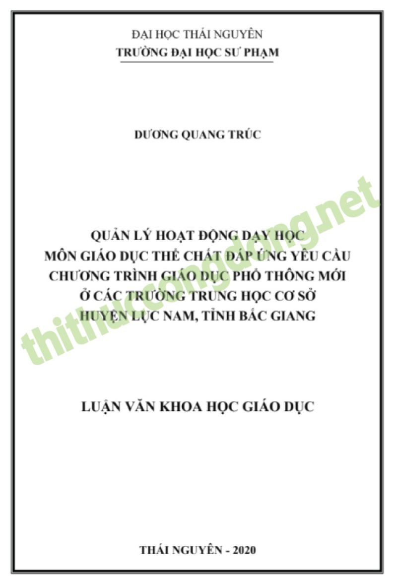 Luận văn nghiên cứu khoa học về giáo dục thể chất Luận văn nghiên cứu khoa học về giáo dục thể chất