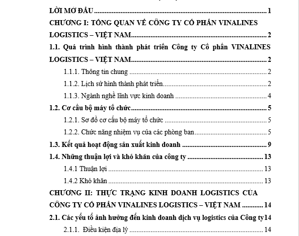 Luận văn phát triển dịch vụ logistics
