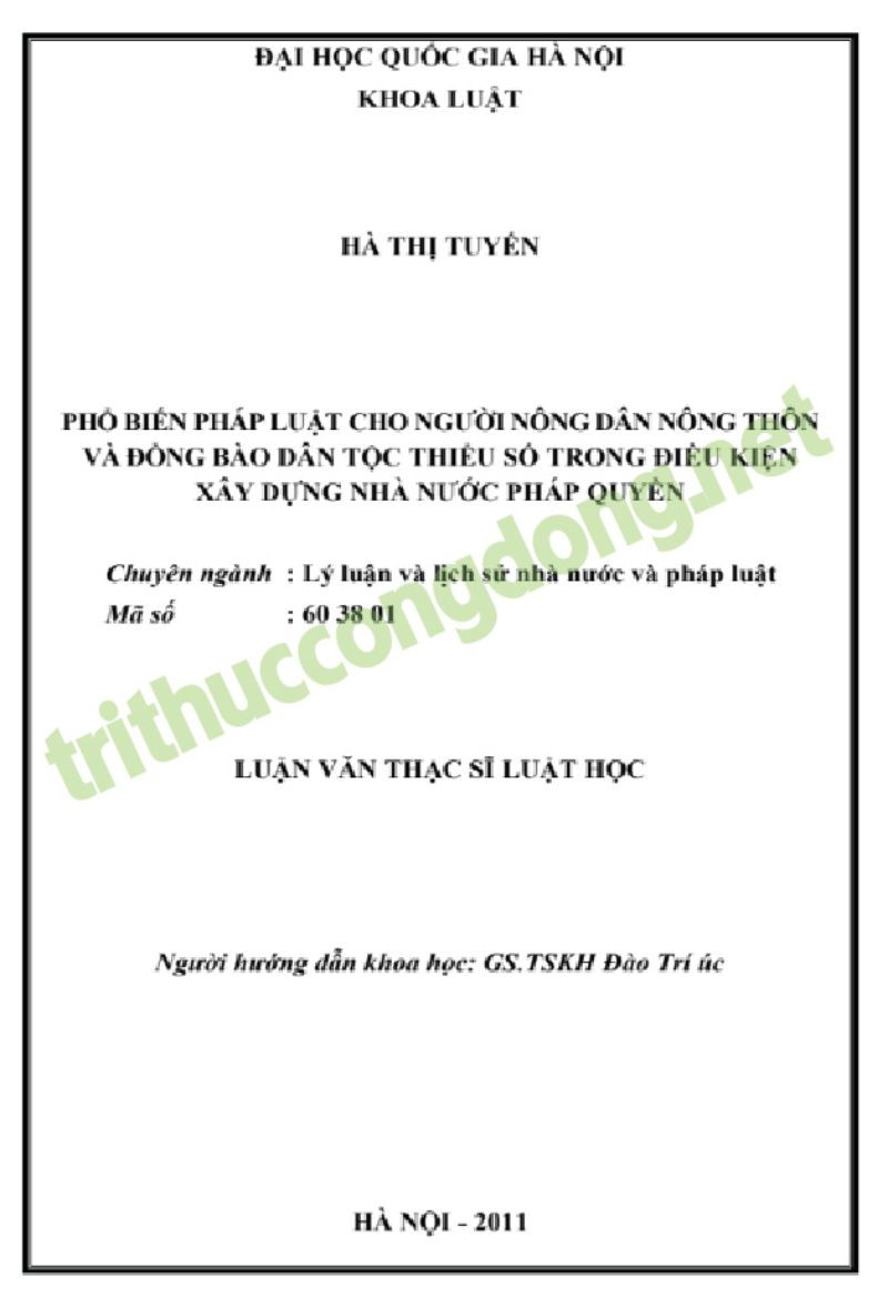 Luận văn phổ biến giáo dục pháp luật dân sự Luận văn phổ biến giáo dục pháp luật dân sự