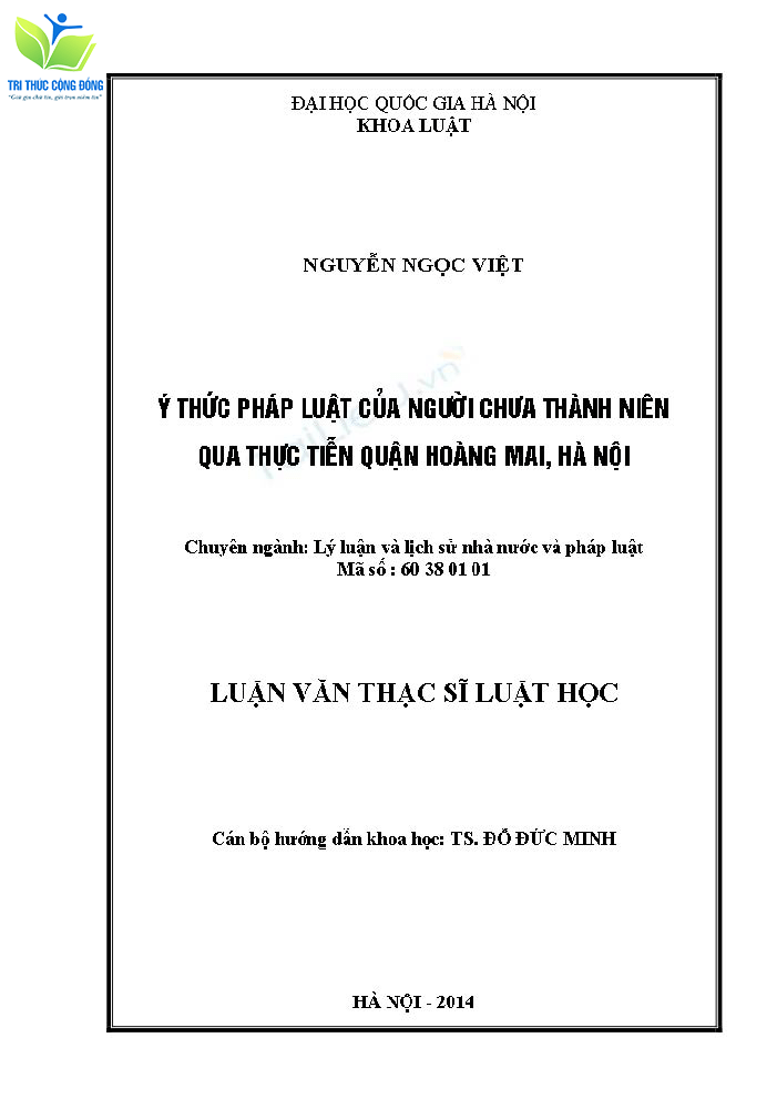 Luận văn quản lý nhà nước về vi phạm pháp luật với người chưa thành niên Luận văn quản lý nhà nước về vi phạm pháp luật với người chưa thành niên
