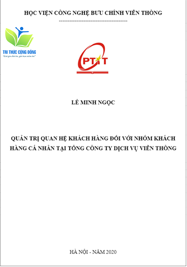 Luận văn quản trị quan hệ nhóm khách hàng cá nhân Luận văn quản trị quan hệ nhóm khách hàng cá nhân