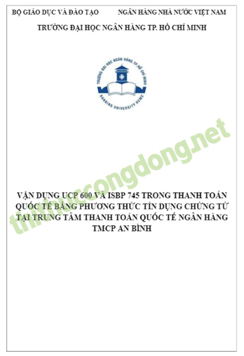 Luận văn tài chính quốc tế về đẩy mạnh thanh toán quốc tế Luận văn tài chính quốc tế về đẩy mạnh thanh toán quốc tế