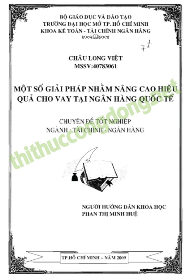 Luận văn tài chính quốc tế về giải pháp Luận văn tài chính quốc tế về giải pháp