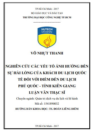 Mẫu luận văn thạc sĩ du lịch về nghiên cứu tiêu biểu