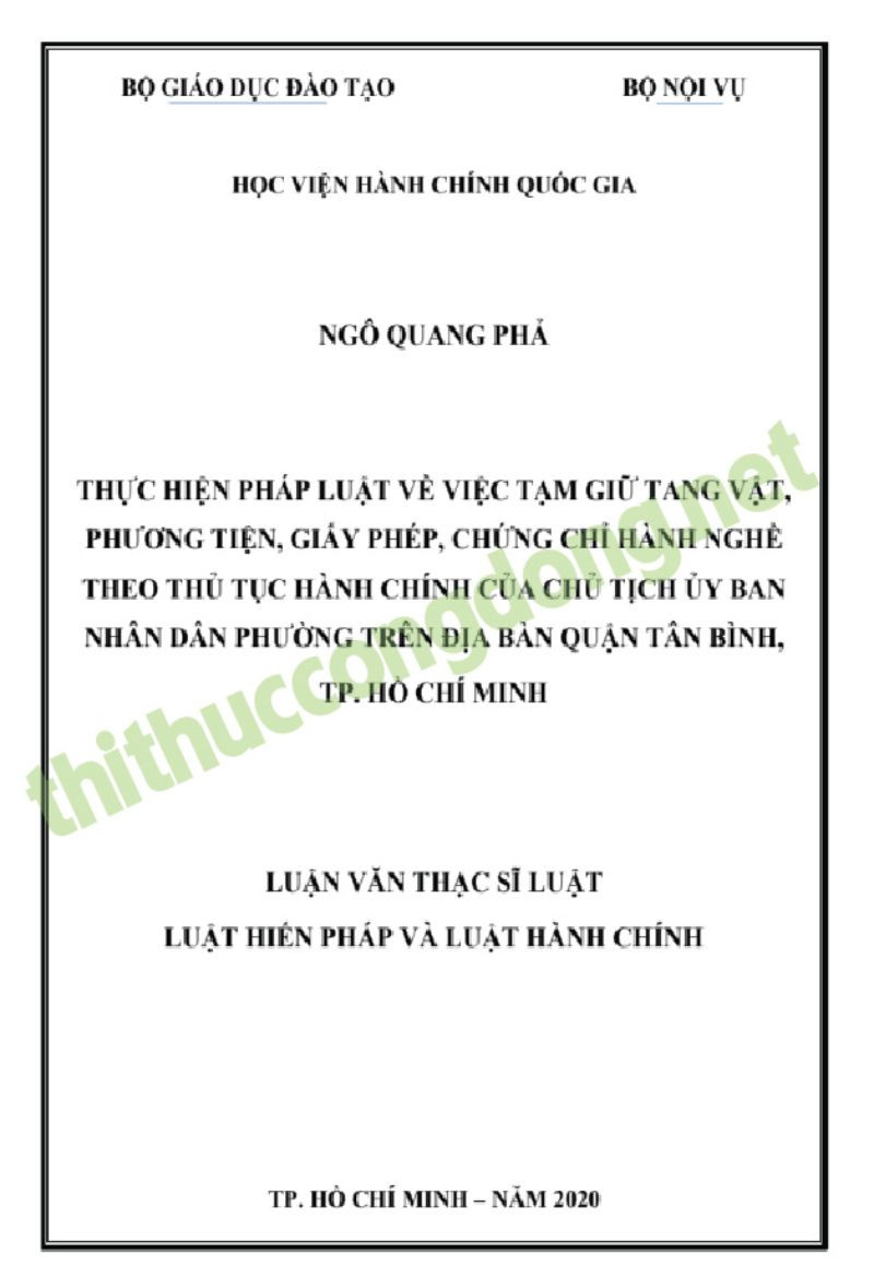 Luận văn Thạc sĩ Luật Hiến pháp và Luật Hành chính tại thành phố Hồ Chí Minh Luận văn Thạc sĩ Luật Hiến pháp và Luật Hành chính tại thành phố Hồ Chí Minh