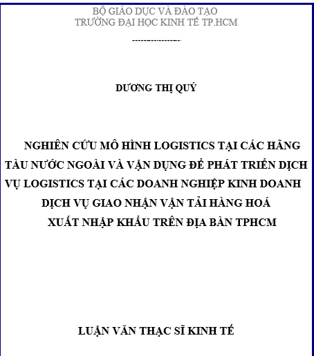 Luận văn thạc sĩ nghiên cứu mô hình logistic Luận văn thạc sĩ nghiên cứu mô hình logistic