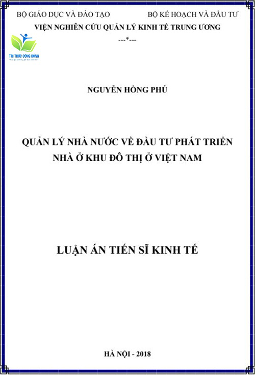 Luận văn thạc sĩ quản lý nhà nước về đầu tư phát triển Luận văn thạc sĩ quản lý nhà nước về đầu tư phát triển