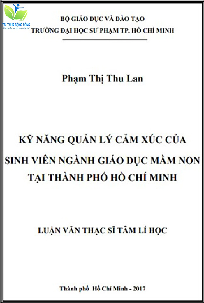 Luận văn thạc sĩ tâm lý học về cảm xúc Luận văn thạc sĩ tâm lý học về cảm xúc
