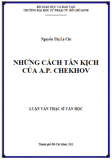Luận văn thạc sĩ văn học về những cách tân kịch Luận văn thạc sĩ văn học về những cách tân kịch
