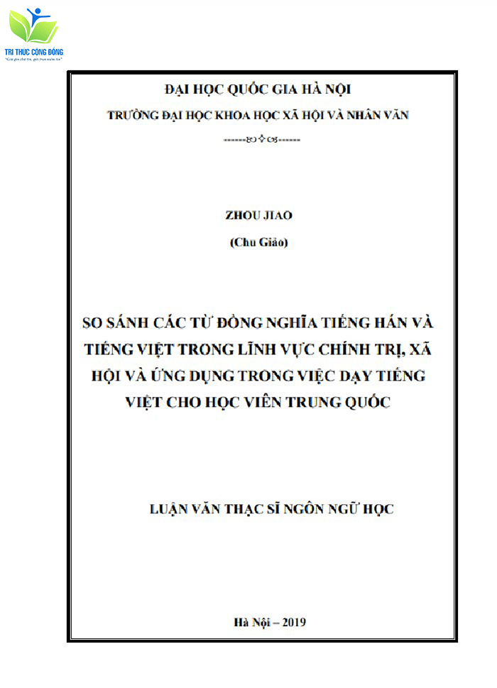 Luận văn tiếng trung về từ vựng Luận văn tiếng trung về từ vựng