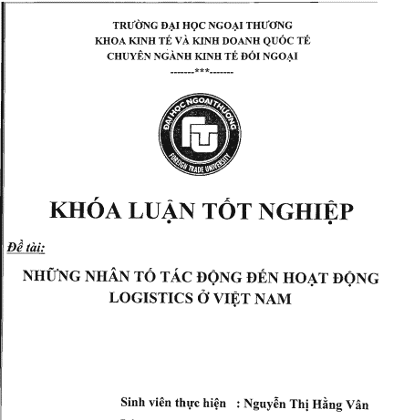 Luận văn tốt nghiệp logistics