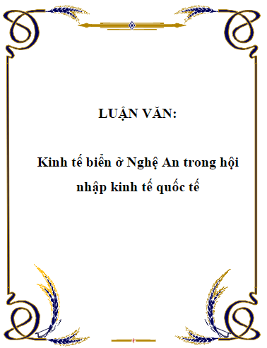 Luận văn về hội nhập kinh tế quốc tế Luận văn về hội nhập kinh tế quốc tế