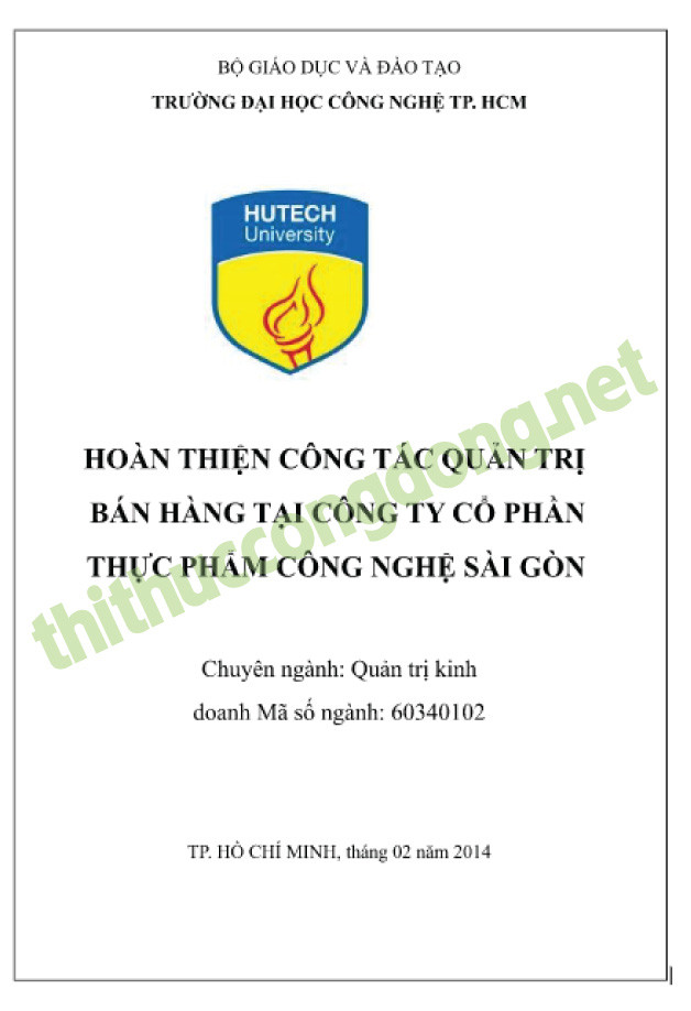 Luận văn về một số giải pháp đẩy mạnh hoạt động quản trị bán hàng Luận văn về một số giải pháp đẩy mạnh hoạt động quản trị bán hàng
