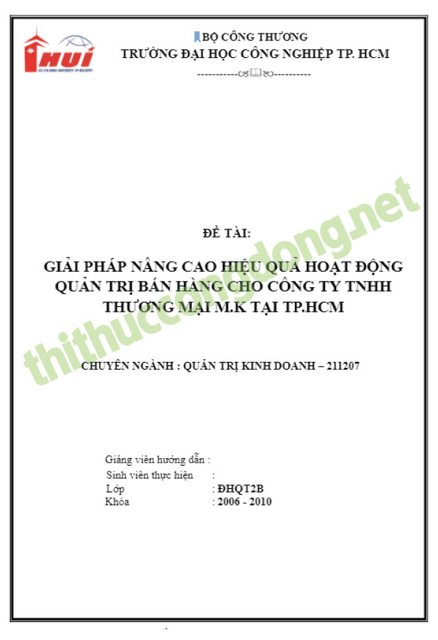Luận văn về quản trị bán hàng tại công ty trách nhiệm hữu hạn Luận văn về quản trị bán hàng tại công ty trách nhiệm hữu hạn