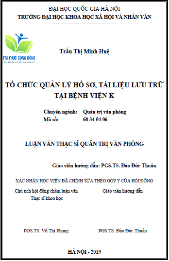 Luận văn về tổ chức hoàn thiện hồ sơ Luận văn về tổ chức hoàn thiện hồ sơ