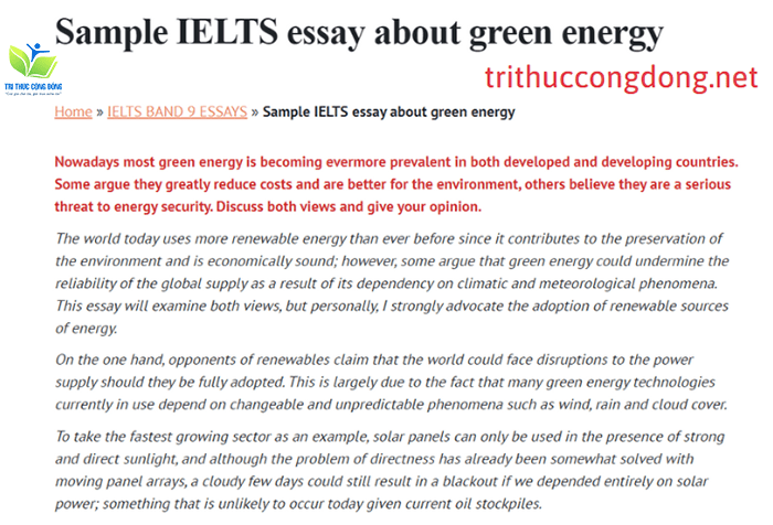 Mẫu bài essay band 9 chủ đề both views and give your opinion Mẫu bài essay band 9 chủ đề both views and give your opinion