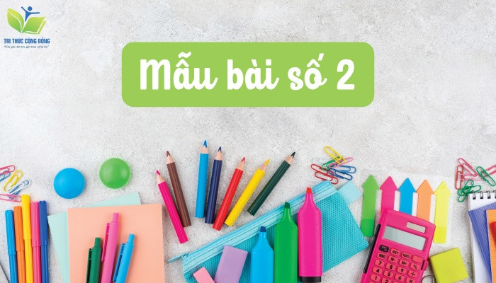 Mẫu bài số 2 Mẫu bài số 2