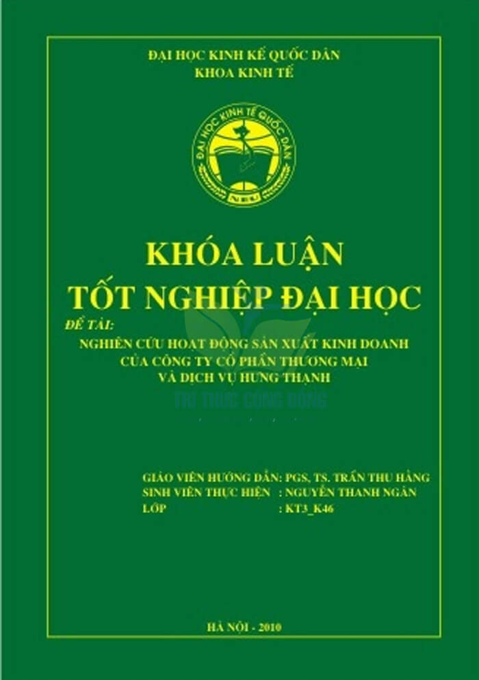 Mẫu trang bìa khóa luận tốt nghiệp NEU Mẫu trang bìa khóa luận tốt nghiệp NEU
