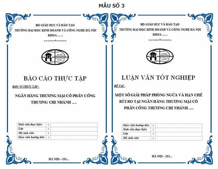 10 mẫu bìa luận văn, tiểu luận chuẩn kèm link download