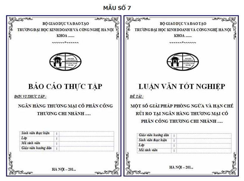 10 mẫu bìa luận văn, tiểu luận chuẩn kèm link download
